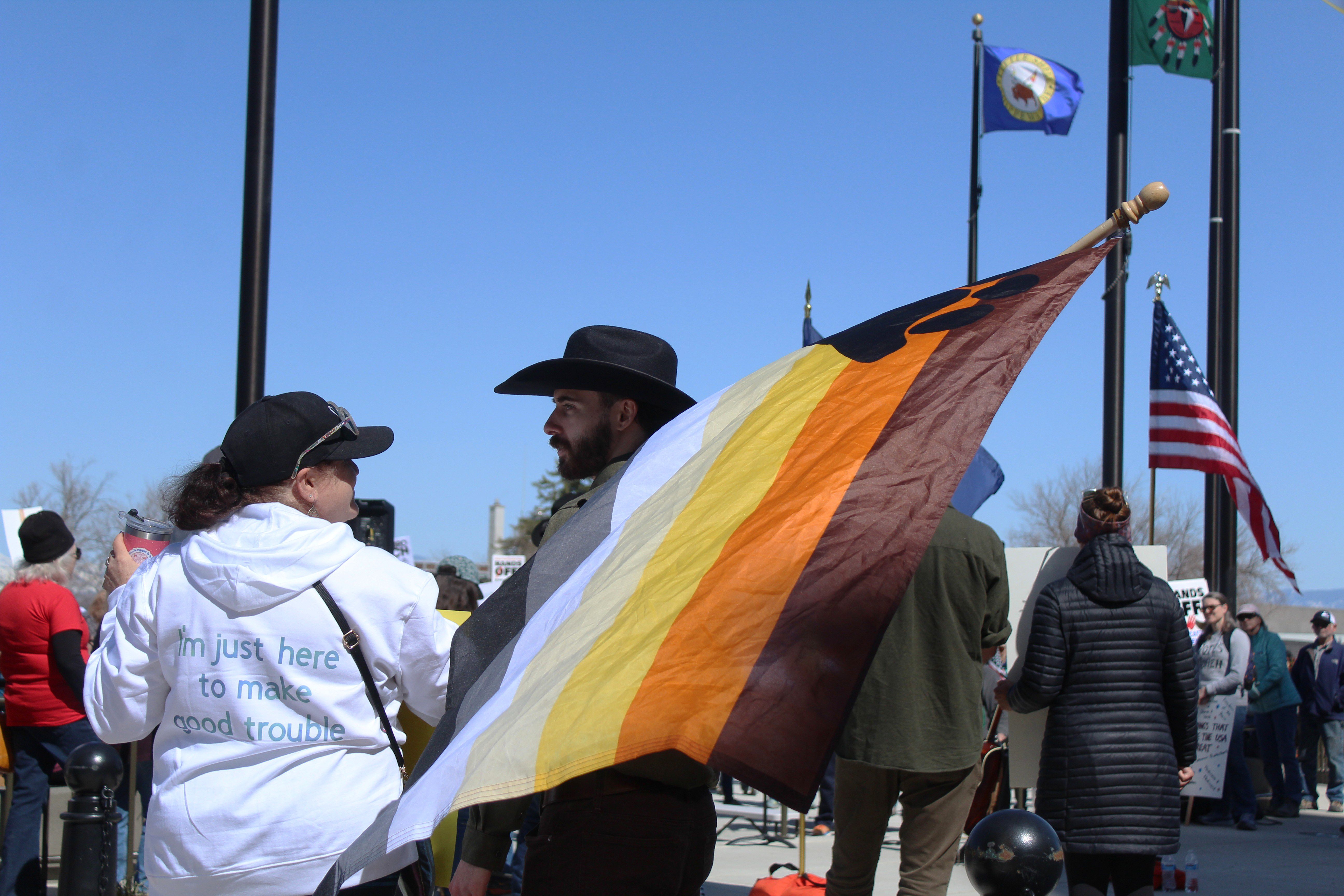Protestors at the Capitol.